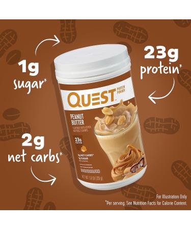 Quest Nutrition Salted Caramel Protein Powder 26g Protein 1g Sugar Low Carb Gluten Free 1.6 Pounds 24 Servings & Peanut Butter Protein Powder 23g Protein 1g Sugar Low Carb Gluten Free - Buy Online on GoSupps.com