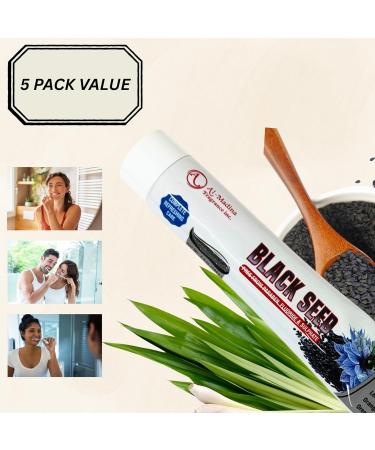 Natural Black Seed Toothpaste (5-Pack) Fluoride-Free & Paraben-Free Herbal Toothpaste for Sensitive Teeth with Lemongrass Orange Peel & Green Tea Fresh Breath & Oral Care - Buy Online on GoSupps.com