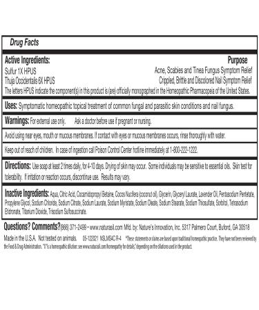 Naturasil Sulfur-Lavender Soap 4 oz - Gentle Cleansing Bar for Skin Issues (Pack of 1) - Buy Online on GoSupps.com