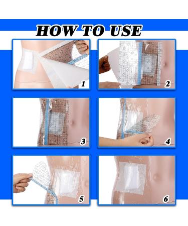 Dialysis Catheter Waterproof Shower Cover - 25 Pieces, Transparent Peritoneal Dialysis Accessories Protector for Swimming & Tattoo Dressings - 7.87 x 7.87 Inches - Buy Online on GoSupps.com