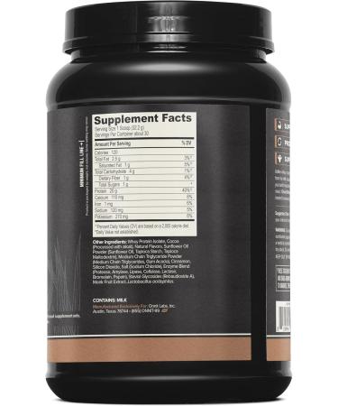 ONNIT Grass Fed Whey Isolate Protein Powder Protein Powder Dietary Supplement to Support Muscle Gain and Workout Recovery 30 Servings per Tub 30.7 oz (Chocolate) - Buy Online on GoSupps.com