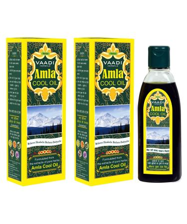 vaadi Herbals Value Pack Amla Cool Oil with Brahmi and Amla Extract 200 ml x 2