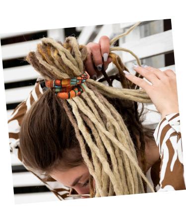 SKISUNO Bendable Ethnic Headband Dreadlocks Hair Tie Dreadlock Hair Accessories Hair Accessories for Braids Dreadlock Hair Rope Hair Band Bohemian Hair Ties Women Accessories - Buy Online on GoSupps.com