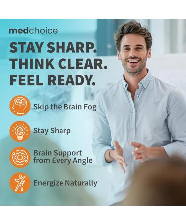 12-in-1 Nootropic Brain Supplement with Caffeine Anhydrous: Ginkgo Biloba for Brain Support, Memory and Focus - B12, Alpha GPC, L Theanine and Choline Supplements with Bioperine with 1321mg (60ct) 60 Count (Pack of 1) - Buy Online on GoSupps.com