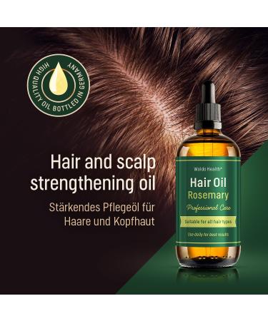 Rosemary Hair Oil with Castor Oil Biotin & Vitamin E - Strengthening Scalp Treatment for Healthy Hair Growth - Buy Online on GoSupps.com
