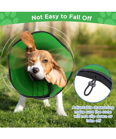 Buy Bonthe Halskrause Dog Collar - Soft Breathable Elizabethan Collar for Post-Op Recovery Adjustable Leak Protection - XL Green - Buy Online on GoSupps.com