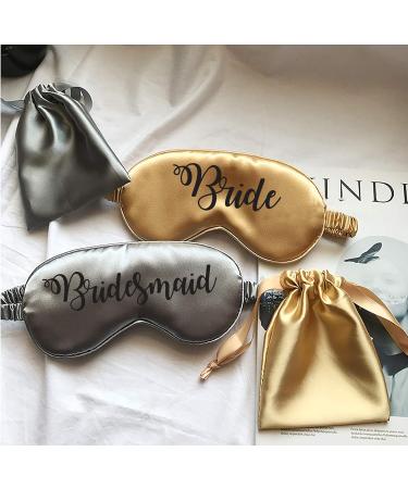 Personalized Satin Sleep Eye Mask | Custom Name | Bridesmaid Gift - Bachelorette & Hen Party Favors | Christmas Stocking Stuffers | Mother's Gift - Buy Online on GoSupps.com