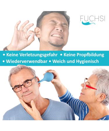Fuchsi Ear Cleaner - Gentle Wax Removal & Rinsing | 135ml Ear Cleaning Solution for Safe Effective Hygiene - Buy Online on GoSupps.com