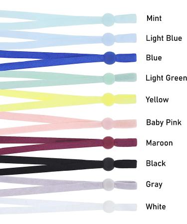 Mandala Crafts 1 Inch Elastic String with Cord Lock for Face Mask - 100 Multi Color Pack | Adjustable Ear Loop Strap for DIY Mask Making - Buy Online on GoSupps.com