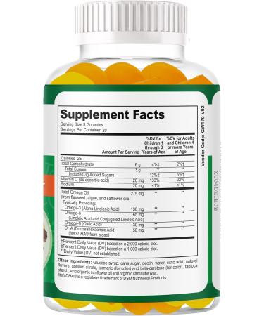 Focus Supplement for Teens & Kids Brain Focus Gummies for Concentration Memory Clarity & Attention | Omega DHA Plant-Based 60 Gummies | Teen Brain Vitamins & Kids Focus Vitamins Fish-Oil-Free - Buy Online on GoSupps.com