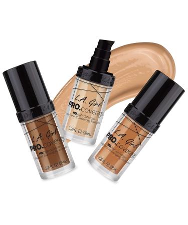 L.A. Girl Pro Coverage HD Foundation - Natural 0.95 fl oz | Flawless Finish & Long-lasting Wear - Buy Online on GoSupps.com