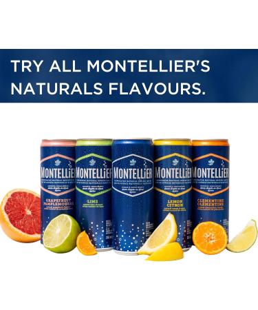 Montellier Carbonated Mineral Water with Natural Grapefruit Flavor 10x355mL - Buy Online on GoSupps.com