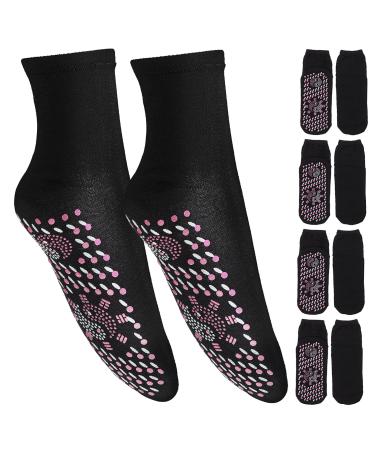 Besportble 5 pairs sock hiking foot warmers house stockings soft pure stockings casual stockings warm stockings sleep slippers man self -heated turmaline polyester (polyester)