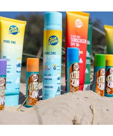 Sun Zapper Zinc Stick Yellow Colour Sunblock Stick SPF 50+ Zinc Oxide Face Mineral Sun Cream Made in Australi  - Buy Online on GoSupps.com