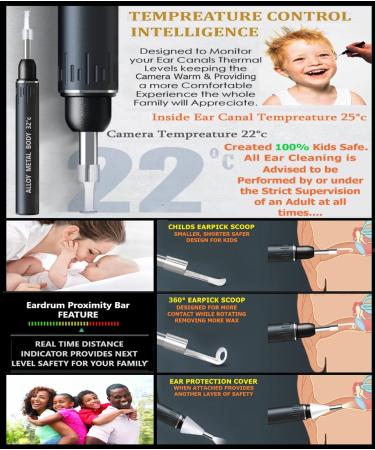Mariko Designs Ear Wax Removal Tool Camera - 5 MP HD Camera, 6 LED Lights - Earwax Cleaner Kit for iOS/Android - Ear Picker Endoscope/Otoscope - Buy Online on GoSupps.com