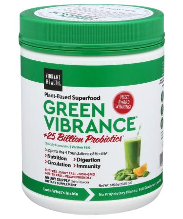 Vibrant Health Green Vibrance +25 Billion Probiotics Version 18.0 23.28 oz (660 g)