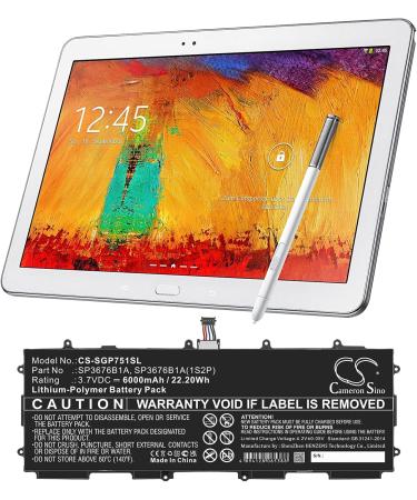 3.7V 6000mAh Battery Replacement for SCH-I915 GT-N8000 SGH-I497 & More - High-Performance Revive Your Tablet - Buy Online on GoSupps.com