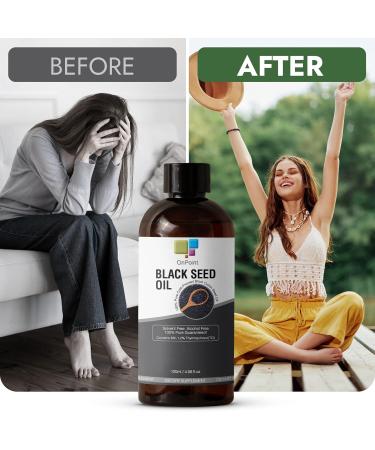 OnPoint Black Seed Oil - 100% Pure Cold Pressed Black Cumin Seed Oil Solvent Free Alcohol Free Non-GMO 120ml (4oz) - Buy Online on GoSupps.com