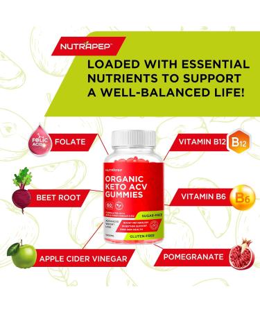 Keto ACV Gummies for Weight Loss - Gluten & Sugar-Free Apple Cider Vinegar Supplement (1000MG) - Fast Belly Fat Burner for Men & Women - Buy Online on GoSupps.com