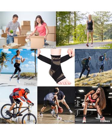Plantarelief Copper Ankle Bandage - Adjustable Compression Sleeve for Achilles Tendon & Plantar Fasciitis - XL Support for Men & Women - 1 Pair - Buy Online on GoSupps.com