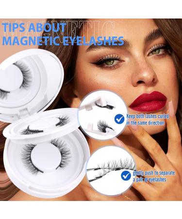 Magnetic Eyelashes without Eyeliner 12mm Magnetic Lashes Natural Look Reusable Magnetic Eyelashes Kit with Applicator Wispy False Eyelashes No Glue or Liner Needed by Geeneiya(2 Pairs) Magnetic-05CT - Buy Online on GoSupps.com
