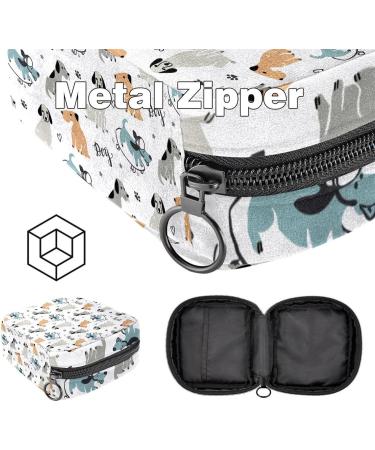 Women's Dog Pattern Binding-Up Bag | Stylish Tampon Storage with Zip Pockets | Multi-Functional Menstrual Tie Bags - Buy Online on GoSupps.com