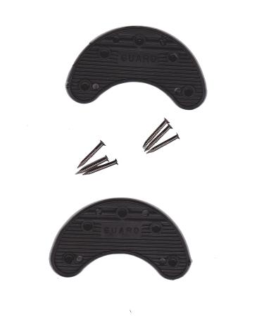 Guard Quality Heel and Toe Plates Polyurethane (Plastic) Taps Savers 1 Pair Self-Adhesive with Nails (Size 6A)