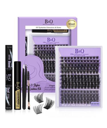 Lash Extension Set 156 PCs eyelash Extensions Set B & Q eyelash extension set Singing Mascara brush lash adhesive remote eyelashes Applicators for DIY Wimper Extensions (dolphinus kit) 1 piece (1 Pack) 156PCS-D-D -SUNSKIT - Buy Online on GoSupps.com