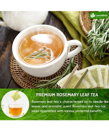 Lavendium Premium 55 Rosemary Tea Bags 100% Natural & Pure from Rosemary Leaves. Loose Leaf Rosemary Herbal Tea. Made with Natural Material Tea Bags. No Sugar No Caffeine No Gluten Vegan. Rosemary 55 Bags - Buy Online on GoSupps.com