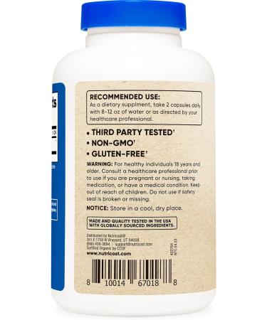 Nutricost Organic Shiitake Mushroom Capsules 1000mg - 180 Capsules, CCOF Certified, Vegetarian & Gluten-Free - Buy Online on GoSupps.com