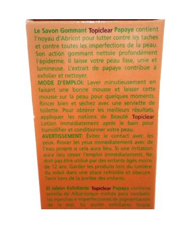 Topiclear Exfoliating Soap with Papaya - 7 oz | Best for Radiant Skin | International Shipping - Buy Online on GoSupps.com