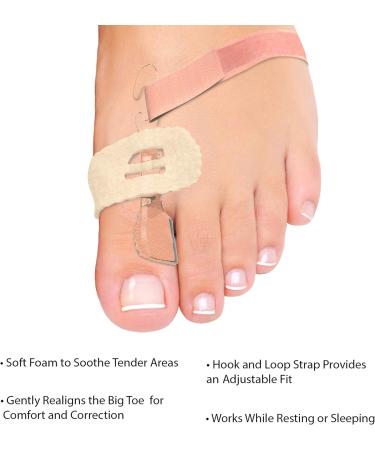 Bluestone Bunion Corrector Splint - Nighttime Orthopedic Toe Straightener Brace (Set of 2) for Pain Relief & Comfort - Buy Online on GoSupps.com