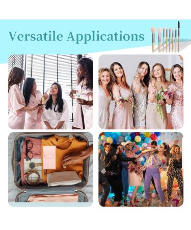 16 Sets Travel Makeup Brush Set - Synthetic Fiber Face Brushes & Makeup Bag | Perfect Bridesmaid Gift for Weddings Bridal Showers & Bachelorette Parties (Ivory Beige - Buy Online on GoSupps.com