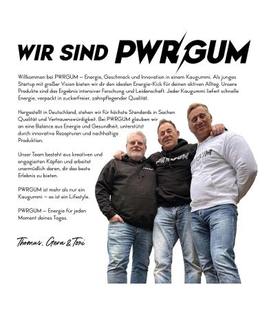 Pwrgrum Energy Chewing Gum - Grapefruit 4-Pack | Sugar-Free Boost for 4 Hours | Natural Energy Alternative to Drinks | Dental Care and Treat Yourself! - Buy Online on GoSupps.com