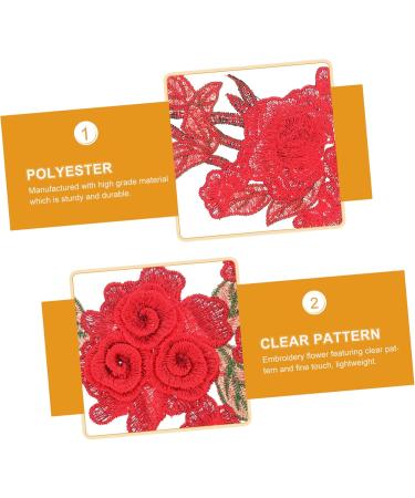 KALLORY 6 Pcs Embroidery Appliqu Flower Decals Embroidery Paste Diy Craft Supply Folk- 3d - Buy Online on GoSupps.com
