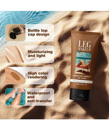 Leg Makeup Lotion Body Foundation Full Coverage All Over Complexion PerfectorConceals Imperfections Waterproof&LongLasting&SweatProof 1 - Buy Online on GoSupps.com
