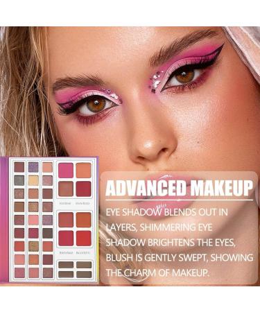 Palette de maquillage de 52 couleurs 2 couches pour femmes et filles avec 27 ombres paupi res 3 surligneurs 10 contours 8 blushes 4 poudres paupi res un tapis longue dur e une finition - Buy Online on GoSupps.com