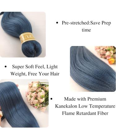 Navy Blue Pre-Stretched Kanekalon Braiding Hair for Knotless Braids (Pack of 3, 26, 10 oz) - Buy Online on GoSupps.com