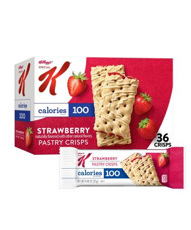 Kellogg's Special K Pastry Crisps, 100 Calorie Snacks, Breakfast Bars, Value Size, Strawberry, 15.84oz Box (36 Crisps)