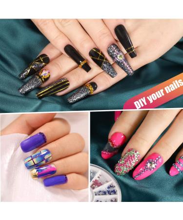 Teenitor Nail Pen Designer - 15pcs Nail Art Tool Set with Dotting Tools Foils Tape & Rhinestones for Stunning Designs - Buy Online on GoSupps.com