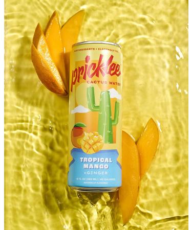 Pricklee Mango Ginger Cactus Water - Low-Calorie Hydration with Antioxidants & Electrolytes - Buy Online on GoSupps.com