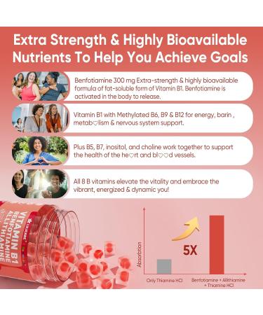 LILICARE Liposomal Vitamin C 1000mg+Vitamin B1 Gummies Benfotiamine 300mg - Buy Online on GoSupps.com