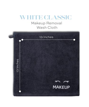 Bleach Safe Black Makeup Towels - Luxury Ultra Soft Cotton Face Washcloths for Makeup Removal - 6 Pack - Buy Online on GoSupps.com