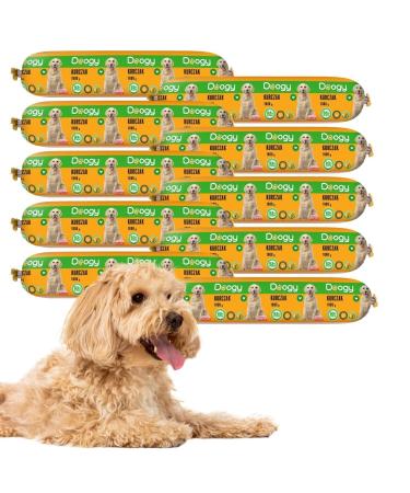 1 kg dog sausage, dog food, wet food, high meat content, premium | Dog food beef or poultry (10x 1kg, chicken)