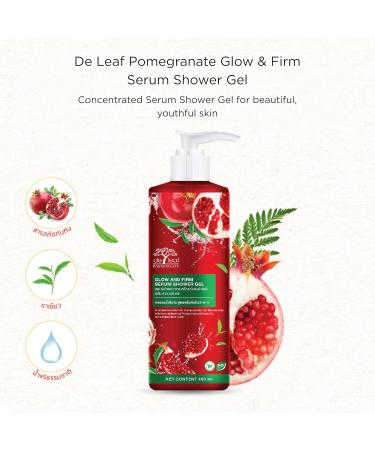 DE LEAF THANAKA Pomegranate Glow & Firm Serum Shower Gel 2-in-1 Body Wash with Green Tea & Mineral Water 15.87 oz - Buy Online on GoSupps.com