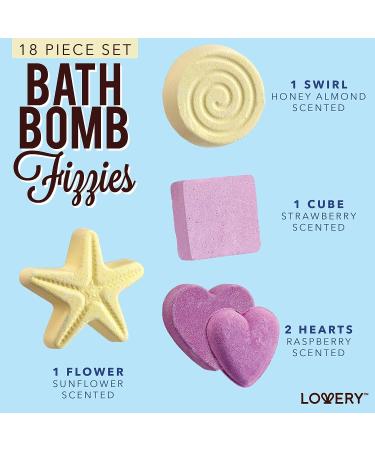 Fathers Day Bath Bomb Gift Set for Women - 17 Assorted Color & Scent Bath Fizzies in Handcrafted Basket - Shea & Coco Butter Infused Spa Collection - Buy Online on GoSupps.com