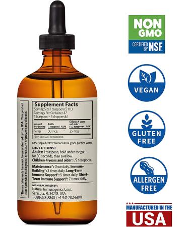 Sovereign Silver Bio-Active Silver Hydrosol Dropper 8 fl oz - 10 PPM | Pure Antimicrobial Supplement - Buy Online on GoSupps.com