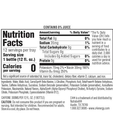 C4 Ultimate Non-Carbonated Zero Sugar Energy Drink Pre Workout Arctic Snow Cone 12 Fl Oz (Pack of 12) with Beta Alanine - Buy Now! - Buy Online on GoSupps.com