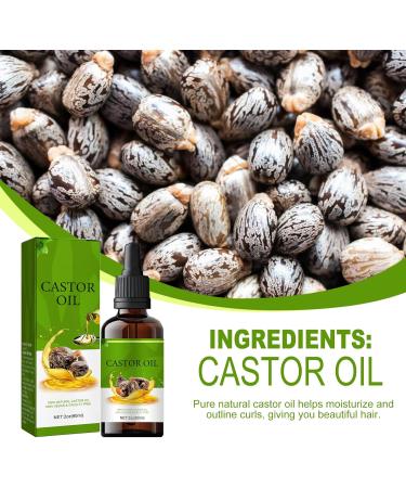Castor Hair Oil for Hair and Scalp 60 ml Hair Oil Against Hair Loss to Stimulate Hair Growth and Care of the Scalp with Castor Oil Hair Oil Stimulates Hair Growth - Buy Online on GoSupps.com