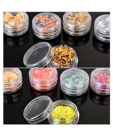 24 Pack Nail Art Glitter Foil Chips - DIY Nail Design Decoration Set for Crafts & Parties - Buy Online on GoSupps.com